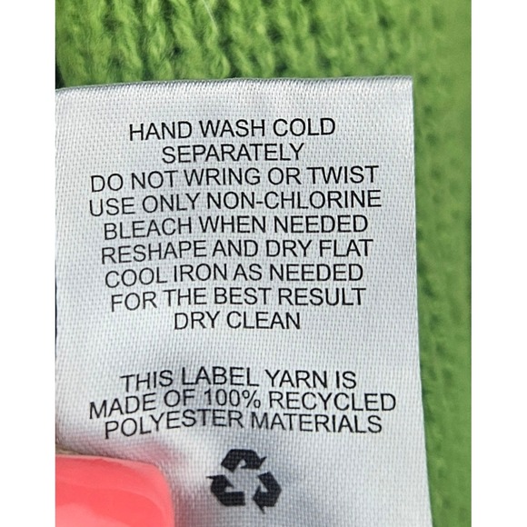 Hippie Rose Womens Lime Green Open Front Chunky Knit Cardigan Sweater Sm - Picture 4 of 5